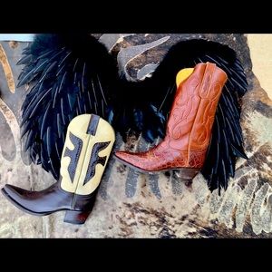 Frye boots $99 and Luskeys gator boots $200